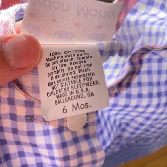 Vintage 90s Jordan Marie Plaid Jumpsuit 6 Months - Picture 5 of 10